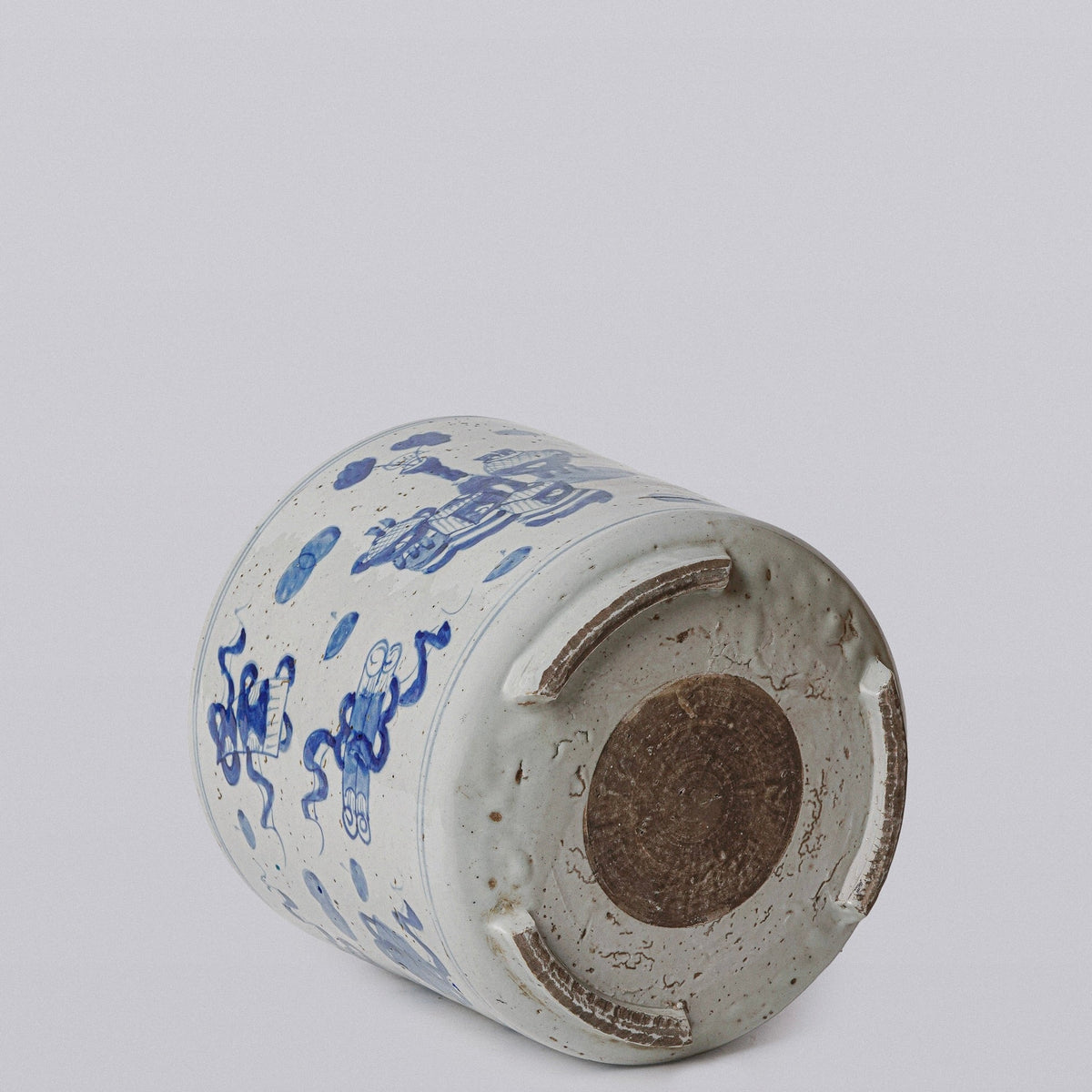 Blue and White Porcelain Treasures Footed Cachepot