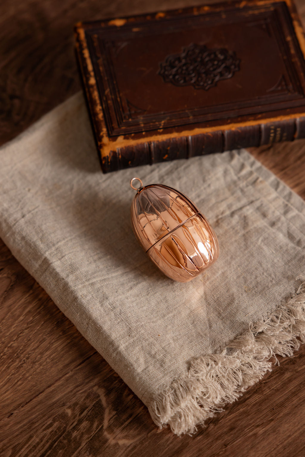 CMK Vintage Inspired Copper Handmade Egg Ornaments (Set of 2 or 4)