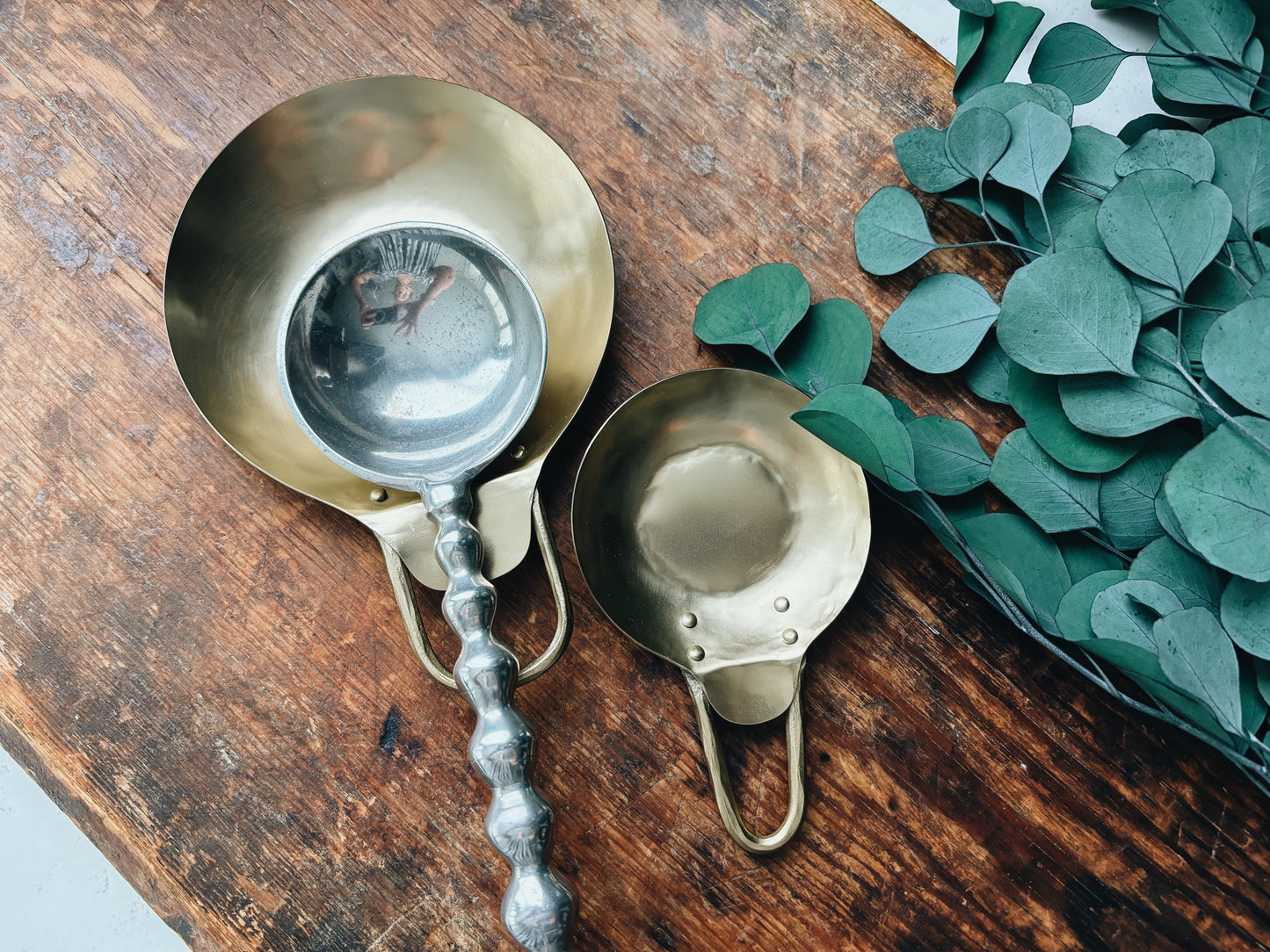 Forged Brass Spoon Rests - Set of 2