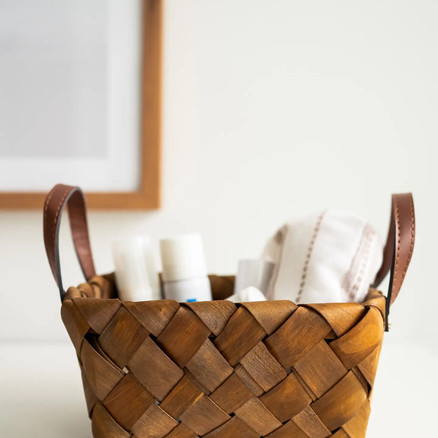 Burnt Wooden Chip Baskets - Small