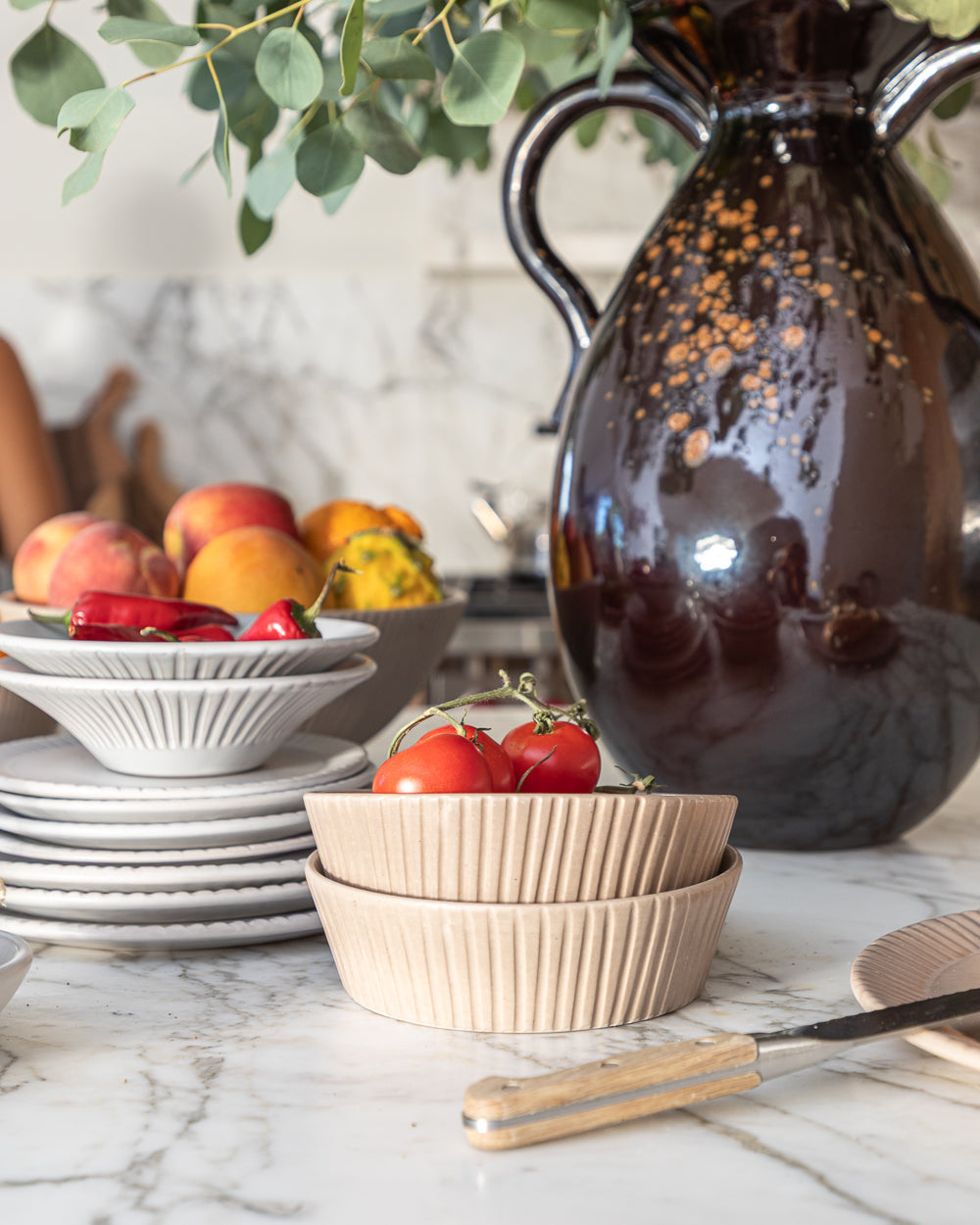 Earth Lines Pasta Bowl - Set of 4