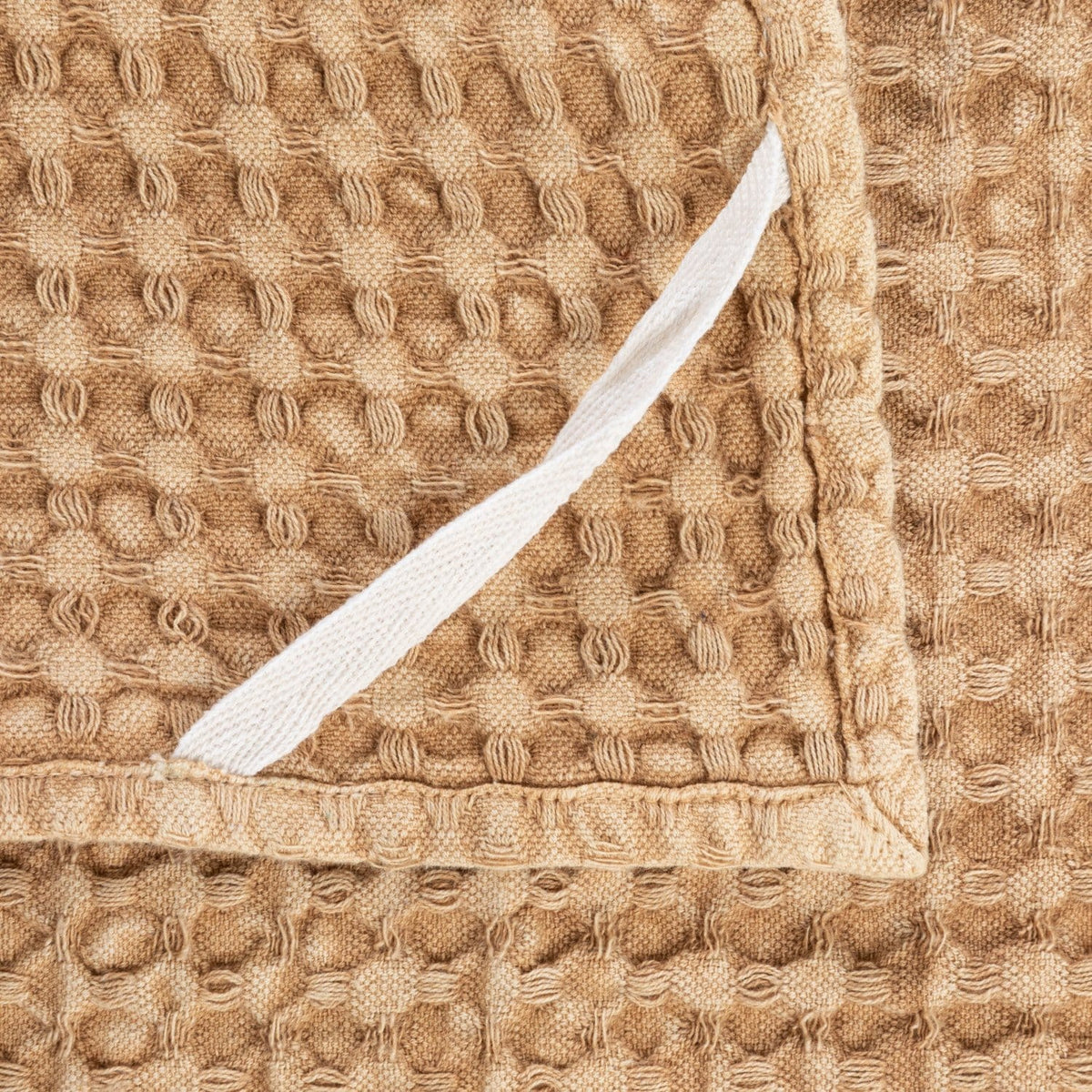 Stonewashed Waffle Weave Tea Towel – Camel