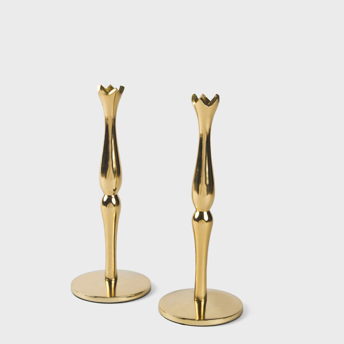 Classic Brass Candlesticks - Set of 2