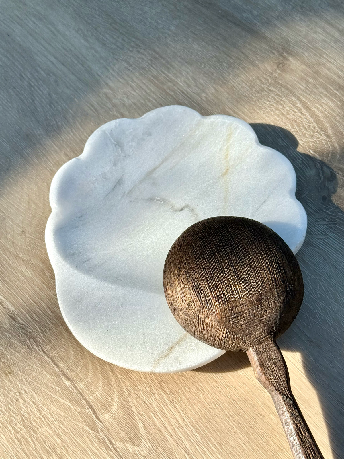 Belle Marble Spoon Rest , White