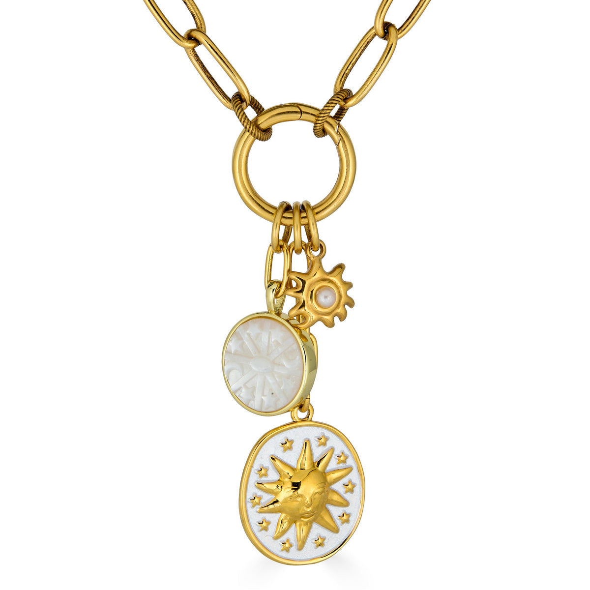 Celestial Charm Cluster Necklace