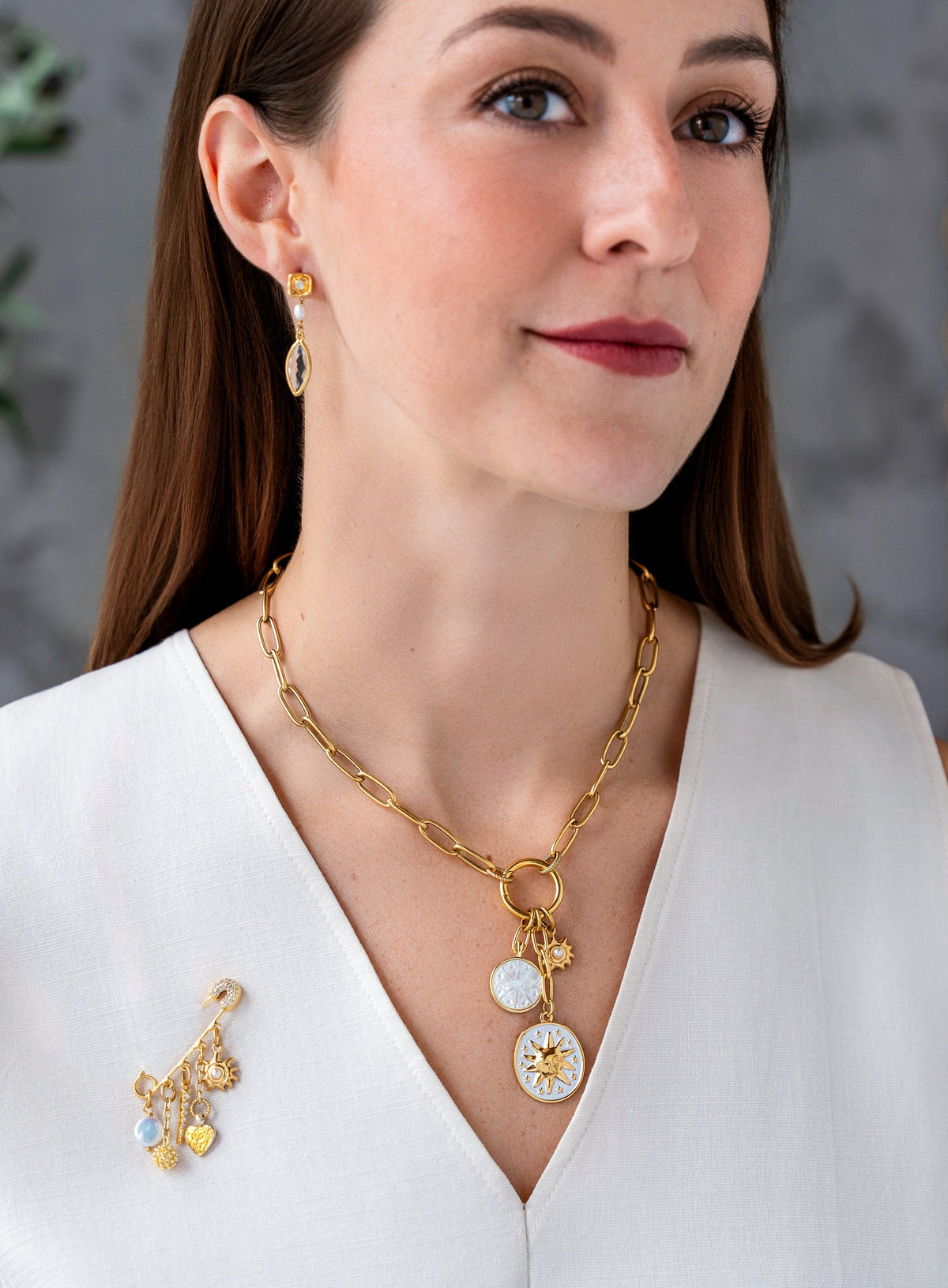 Celestial Charm Cluster Necklace