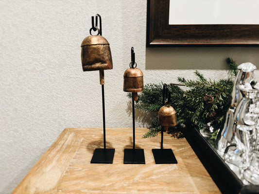 Vintage Inspired Bells with Iron Stands