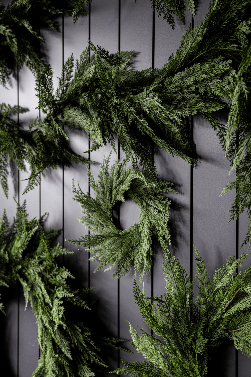 Cypress Leaf Full Real Touch Wreath - 14"