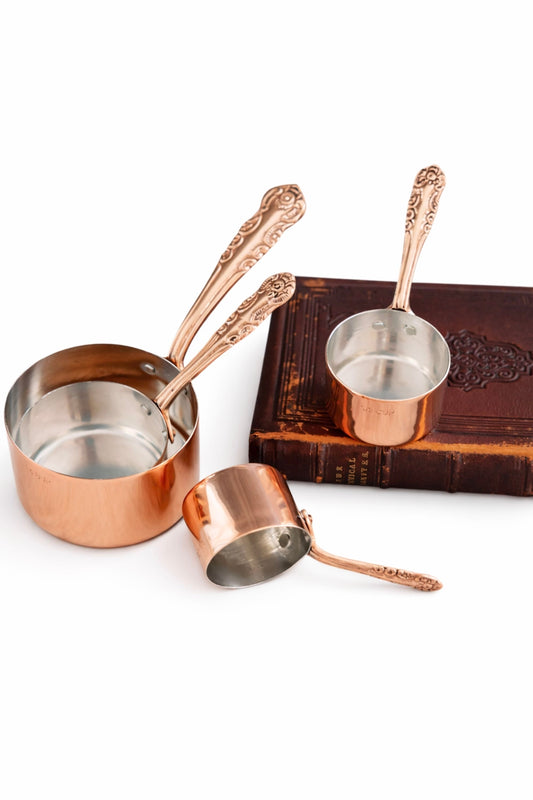 Vintage Copper Measuring Cups | Set of 4