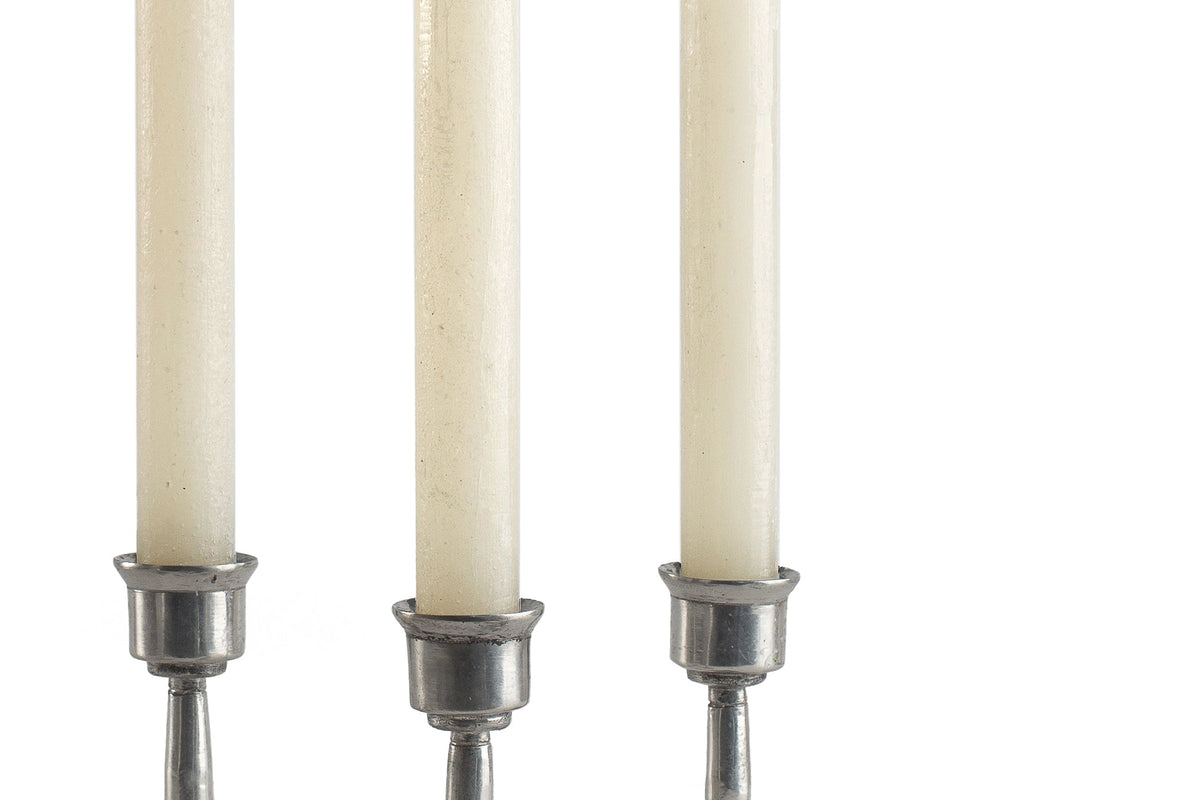 Frosted Taper Candles, Set of 4 | Ivory