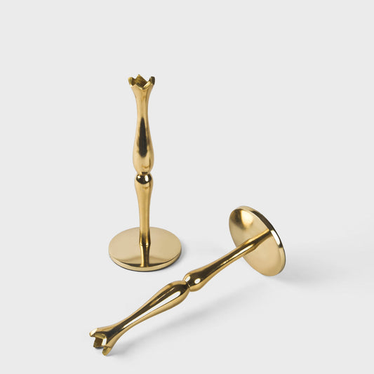 Classic Brass Candlesticks - Set of 2