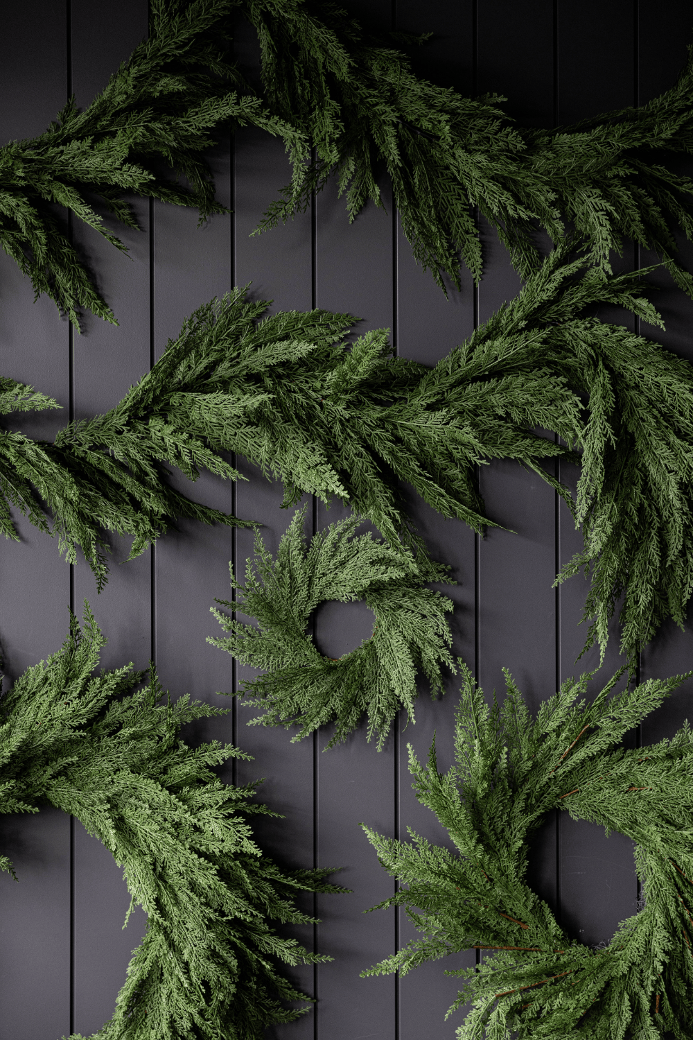 Cypress Leaf Full Real Touch Wreath - 14"
