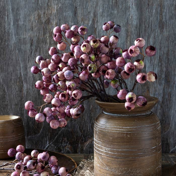 Eventide Artificial Hawthorn Berry Stem - Single Stem Faux Botanical