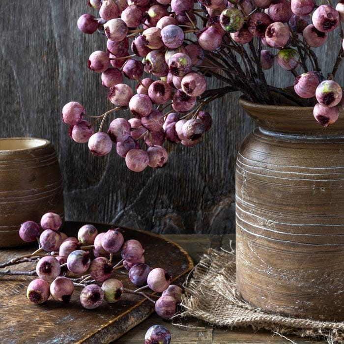 Eventide Artificial Hawthorn Berry Stem - Single Stem Faux Botanical