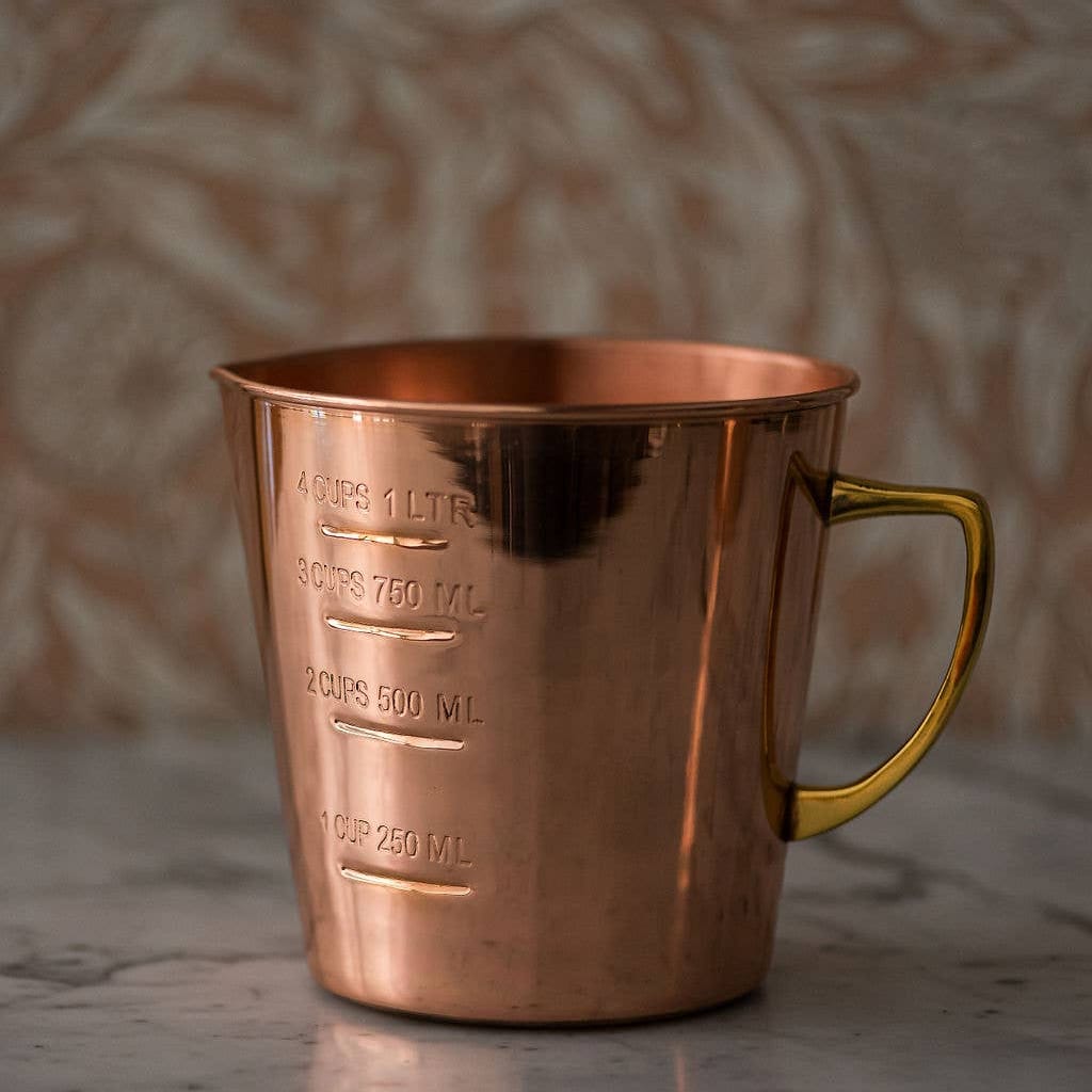 Copper Liquid Measuring Cup - 4 Cup Capacity