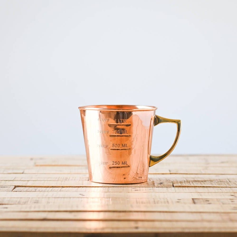 Copper Liquid Measuring Cup - 4 Cup Capacity