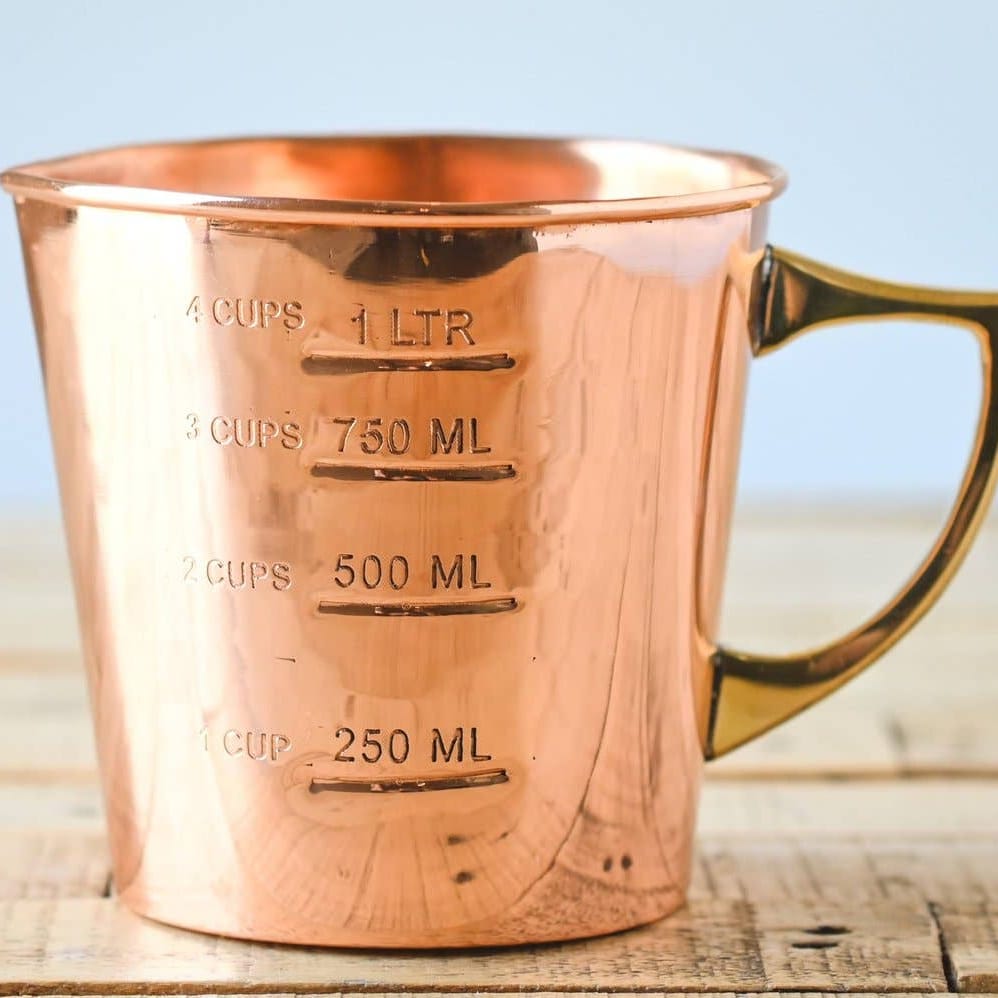 Copper Liquid Measuring Cup - 4 Cup Capacity