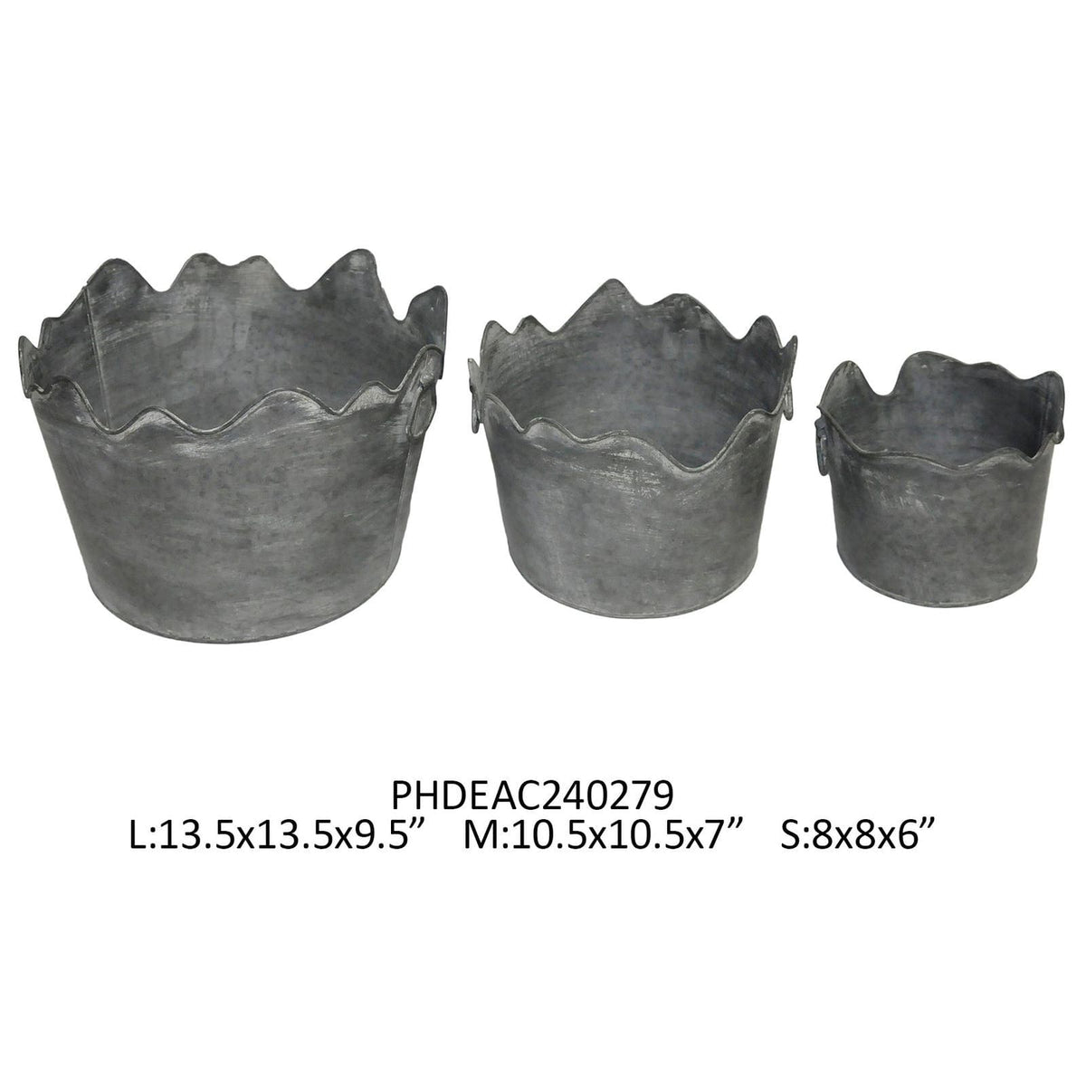 Corona Metal Planters - Three Sizes