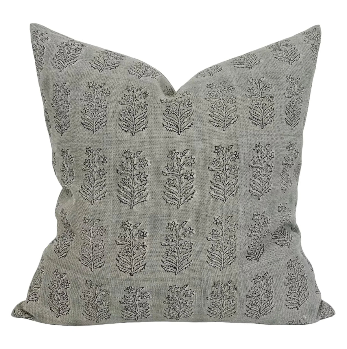Designer Farmington Block Print Pillow with Insert – 20x20 & 24x24