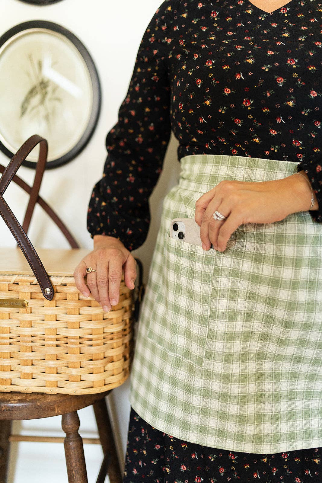 Yellow Gingham Cotton Half Apron – The Half Apron
