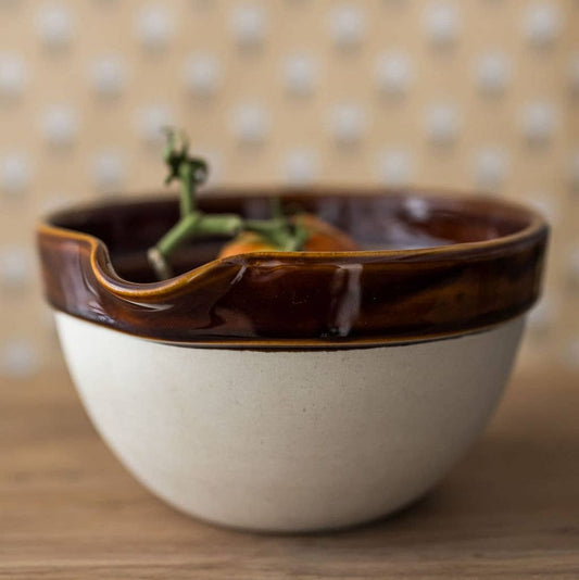 Heritage Stoneware Large Bowl 9" x 5" - Handmade