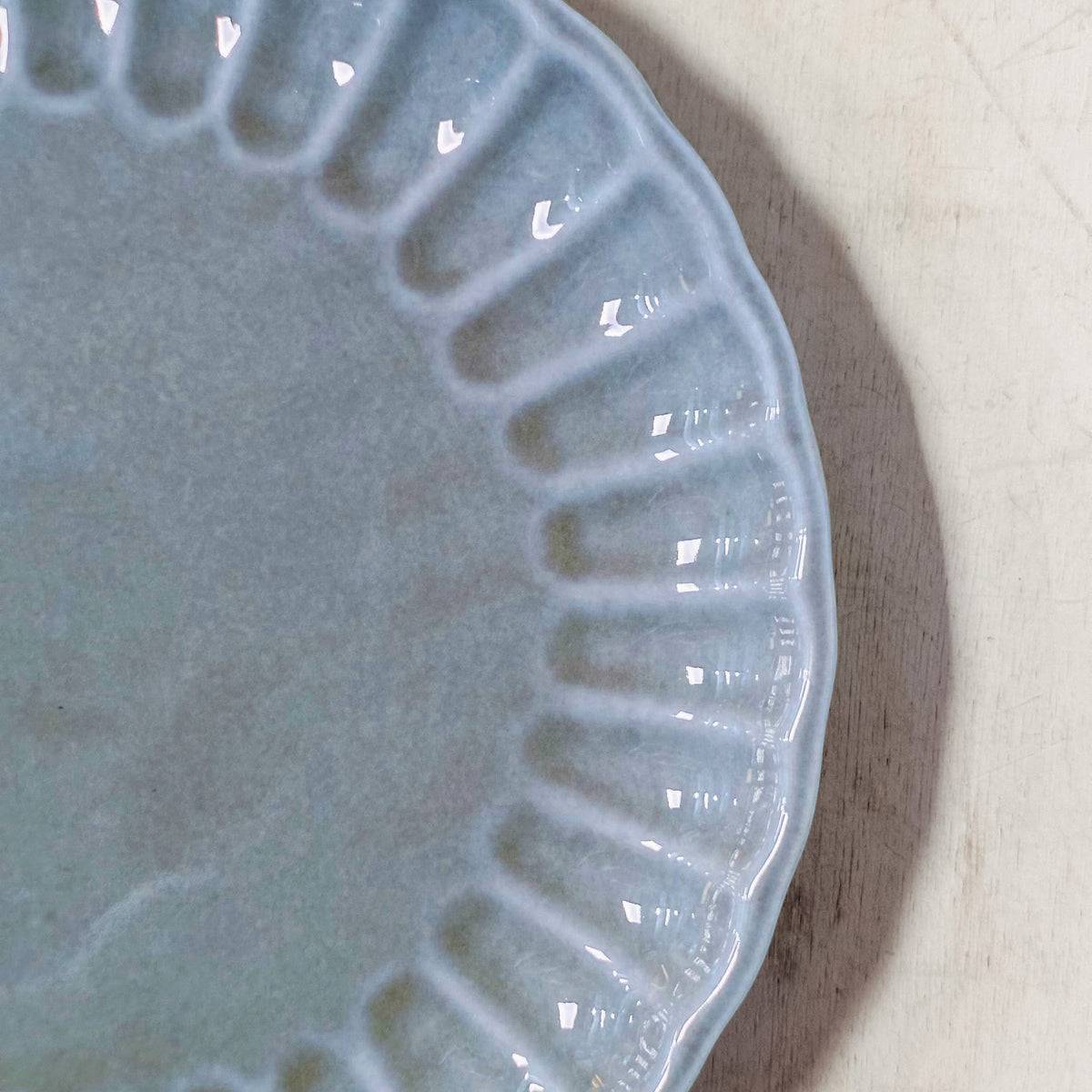 10.5" Stoneware Plate Light Blue
