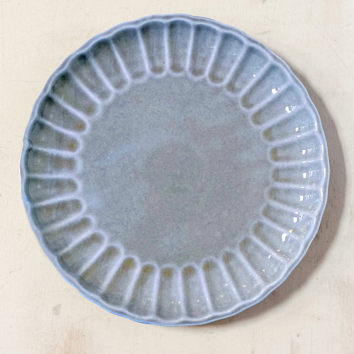 10.5" Stoneware Plate Light Blue
