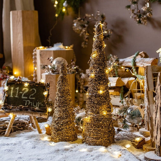 Gold Rattan Cone Tree