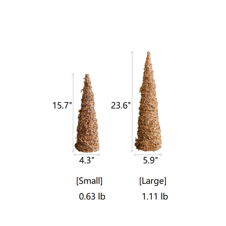 Gold Rattan Cone Tree