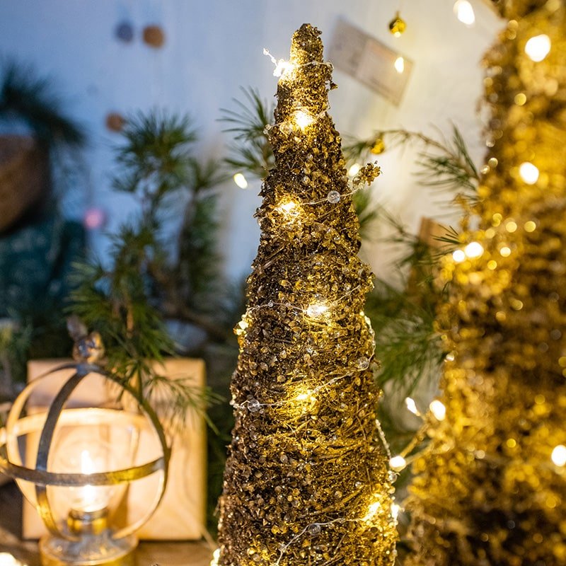Gold Rattan Cone Tree