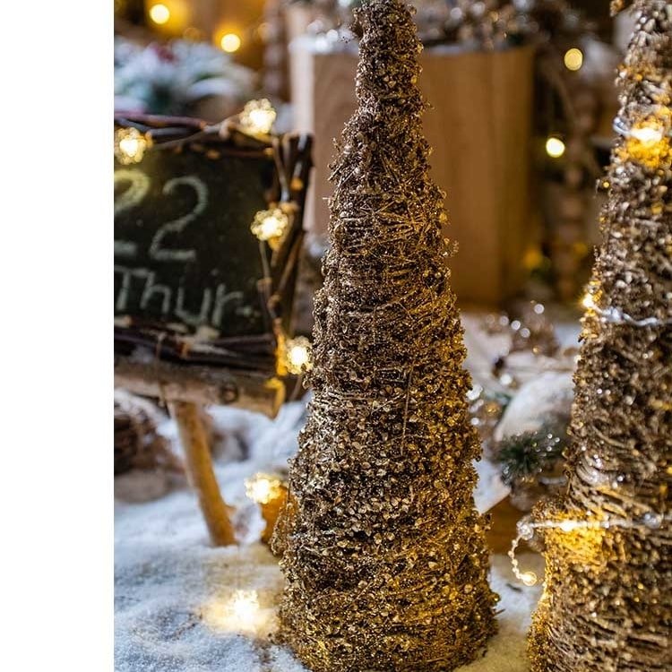 Gold Rattan Cone Tree