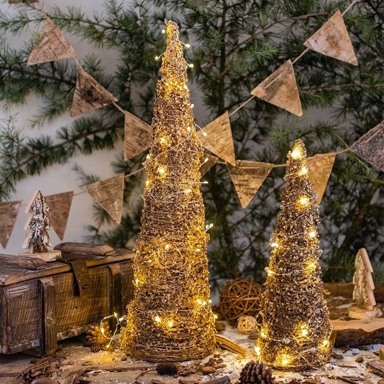 Gold Rattan Cone Tree