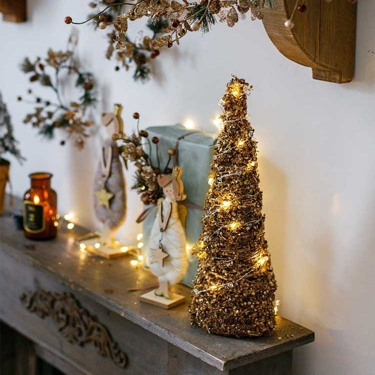 Gold Rattan Cone Tree