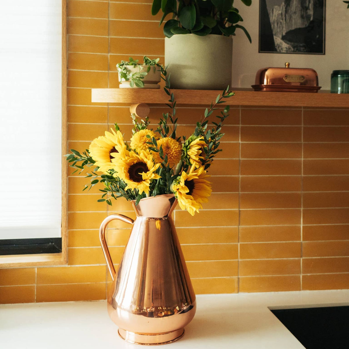 Large Copper Heirloom Vase 14" - 100% Pure Copper
