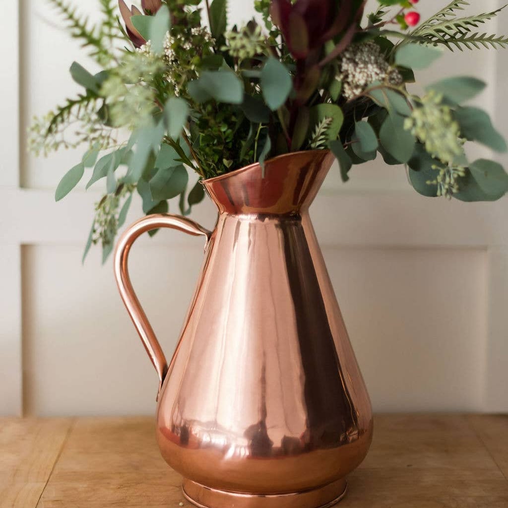 Large Copper Heirloom Vase 14" - 100% Pure Copper