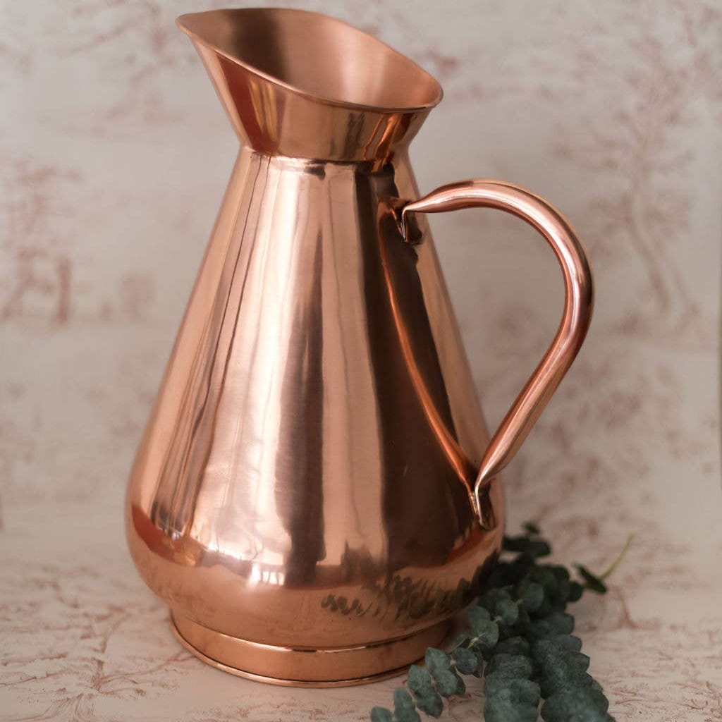 Large Copper Heirloom Vase 14" - 100% Pure Copper
