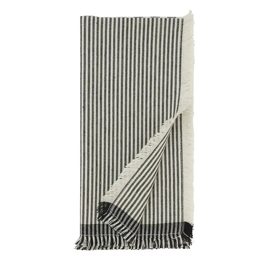 Black-White Stripe Cloth Napkin