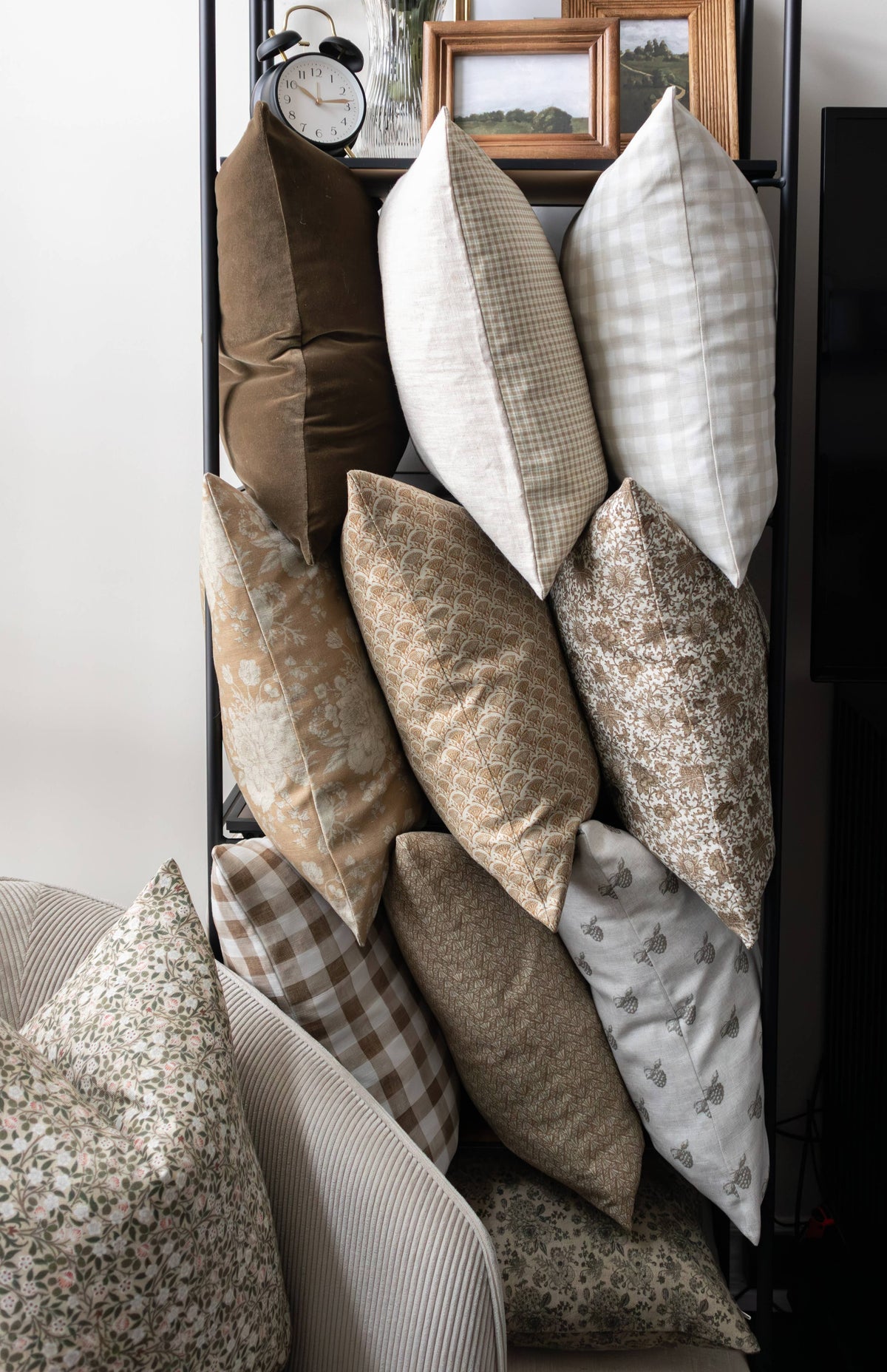 Elizabeth Neutral Floral Pillow Cover