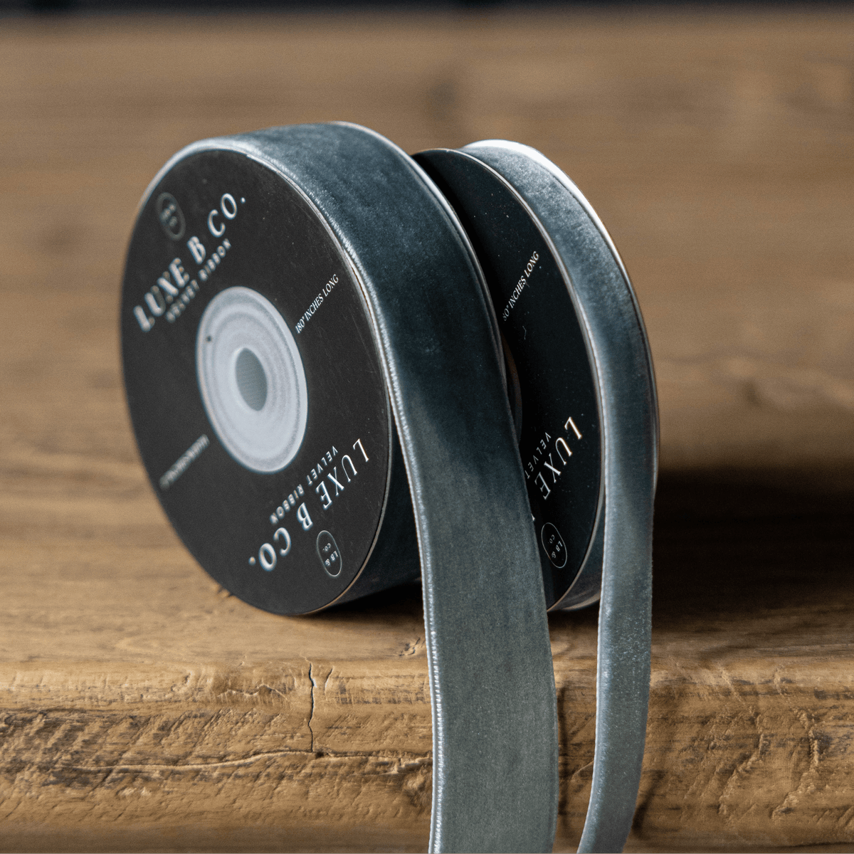Velvet Ribbon - Teal Blue | 3/8" & 1" Widths | 15 Foot Roll