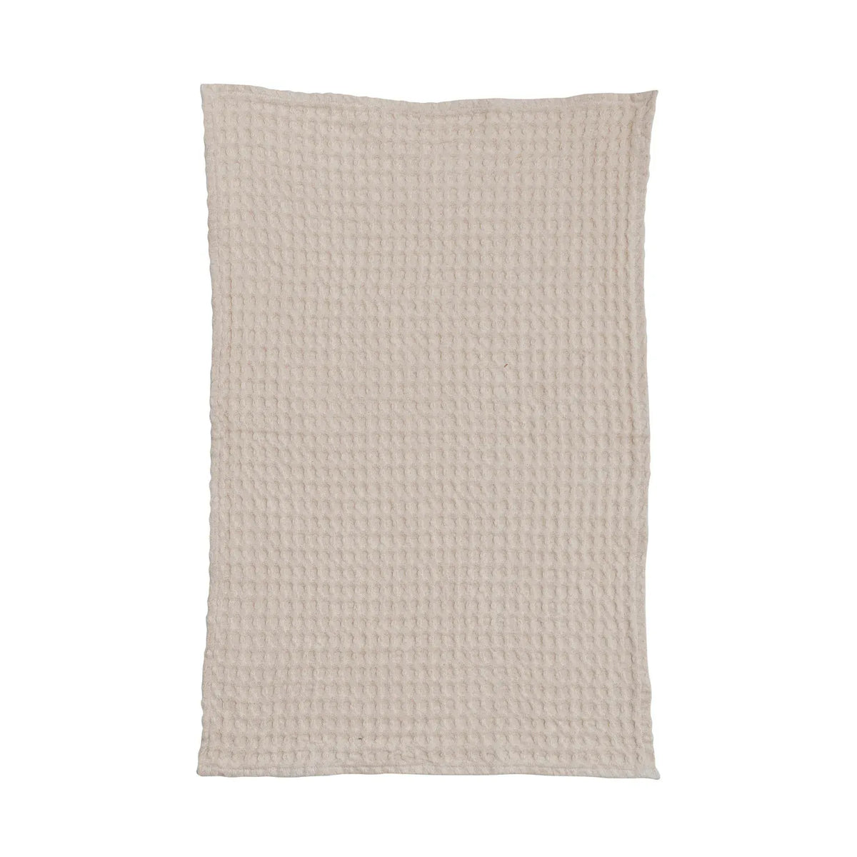 Stonewashed Cotton Waffle Weave Tea Towel – Natural