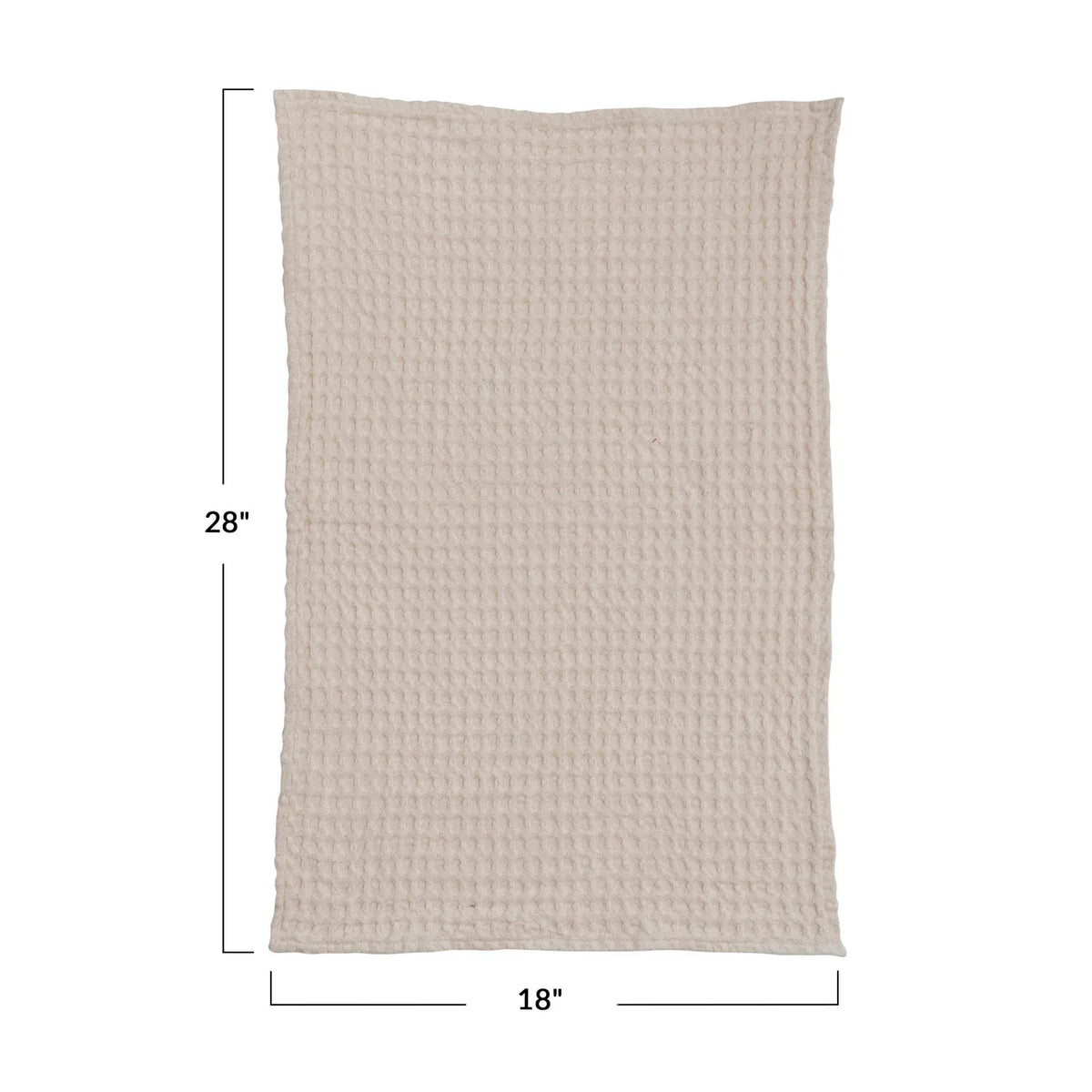Stonewashed Cotton Waffle Weave Tea Towel – Natural