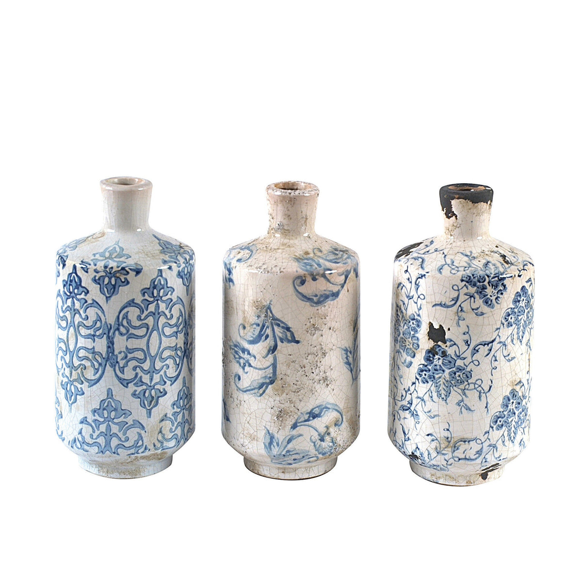 Set of 3 Terra-Cotta Vases – 3 Assorted Styles