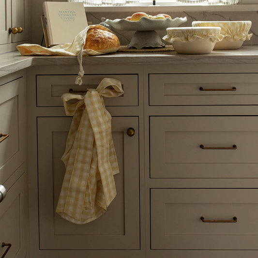 Yellow Gingham Cotton Half Apron – The Half Apron