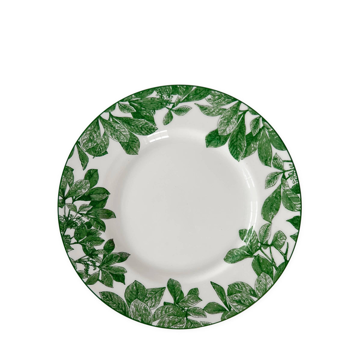 Arbor Green Rimmed Salad Plate 8.5" - Caskata Heirloom Porcelain