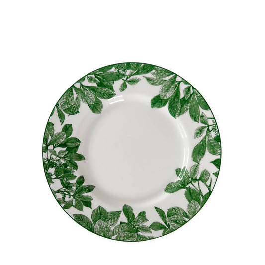 Arbor Green Rimmed Salad Plate 8.5" - Caskata Heirloom Porcelain