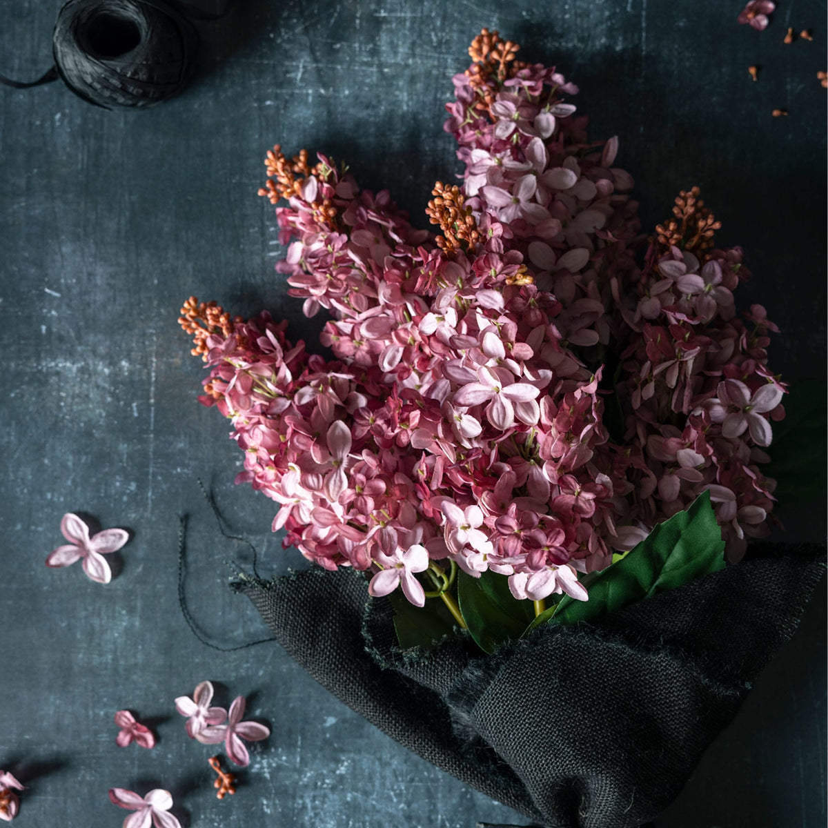 Sunset Pink Cone Hydrangea Stem 32" - Single Stem Artificial Flower