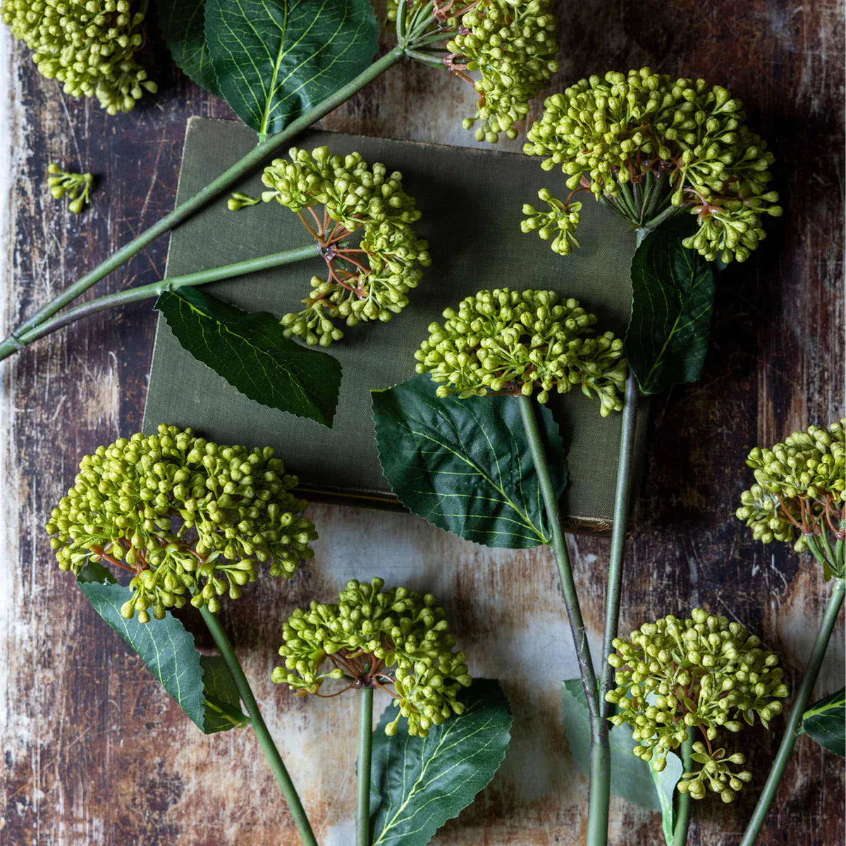 Green Viburnum Olive Stem 23" - Single Stem Artificial Greenery