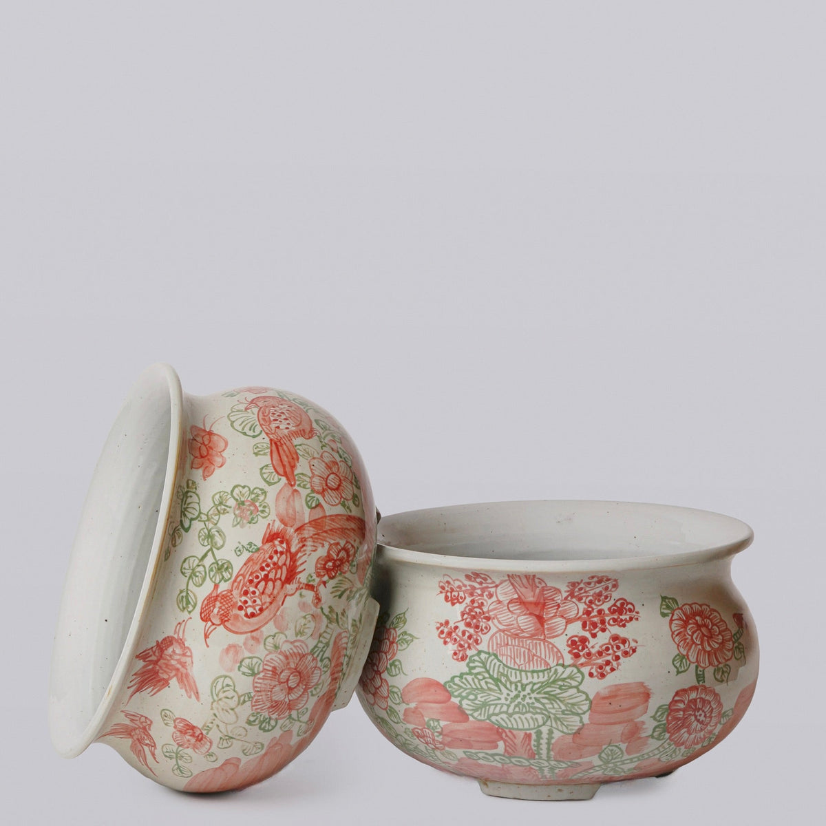 Pink & Green Four Seasons Cachepot