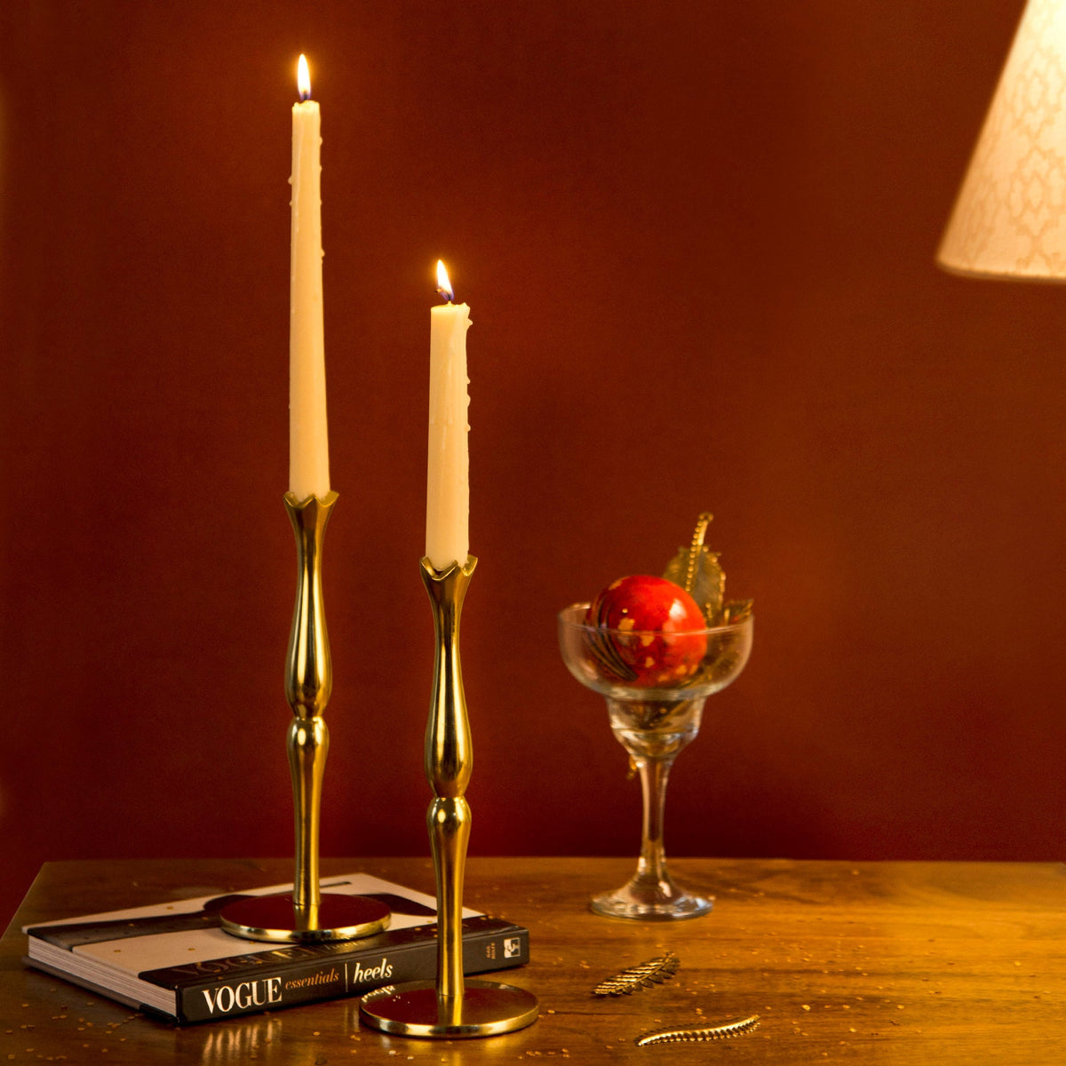 Classic Brass Candlesticks - Set of 2