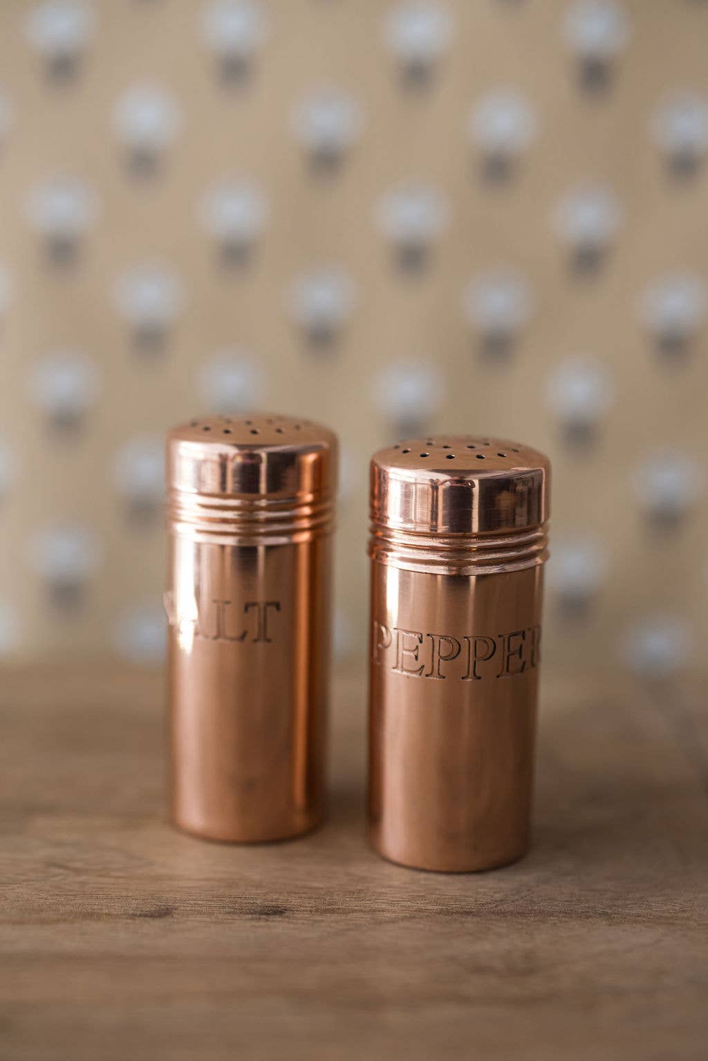 Copper Salt & Pepper Shakers – Vintage Kitchen Tableware